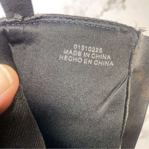 H&M Black Faux Suede Ankle Boots Women’s Size 8 – Chunky Heel Western Style - Picture 4 of 5